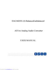 OSEE DAC6820N User Manual