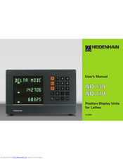HEIDENHAIN ND 730 User Manual