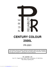Pure Reliability CENTURY COLOUR 2500L PR-2001 Manual