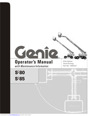 Genie S-80 & S-85 SERVICE MANUAL PARTS BOOK CATALOG BOOM LIFT 65615 72062 *CD*