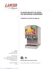 lancer FLAVOR SELECT 22 Installation And Service Manual