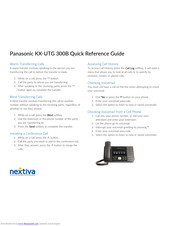 Panasonic KX-UTG 300B Quick Reference Manual