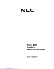 Nec NVM-2000 Replacement Instructions Manual