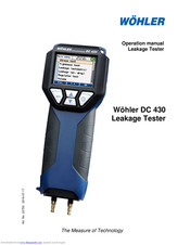 Wohler DC 430 Operation Manuals