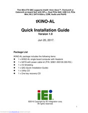 IEI Technology tKINO-AL-E1-R10 Quick Installation Manual