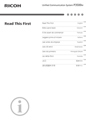 LANIER/RICOH/SAVIN P3500M User Manual