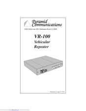 Pyramid Communications VR-100 User Manual