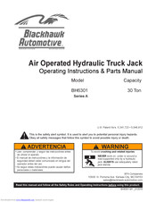 Blackhawk Automotive BH6301 Operating Instructions & Parts Manual