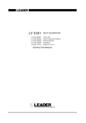 Leader LV 5381 OP70 Instruction Manual