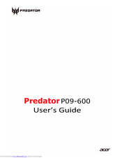 Acer Predator P09-600 User Manual