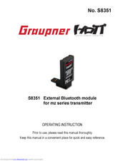 GRAUPNER S8351 Operating	 Instruction