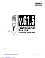 Sargent Profile Series Installation Instructions Manual