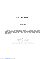 MESA Electronic 4C27 Manual