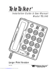 Williams Sound TeleTalker TEL 040 Installation Manual