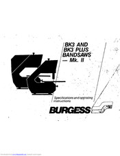 Burgess BK3 Specification And Operating Instructions
