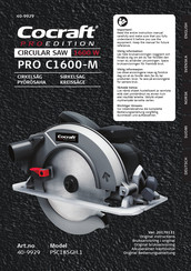 Cocraft PRO C1600-M Original Instructions Manual