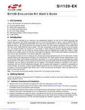 Silicon Laboratories Si1120-EK User Manual