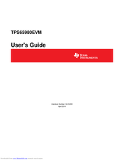 Texas Instruments TPS65980EVM User Manual