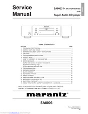 Marantz SA8003/N1B Service Manual