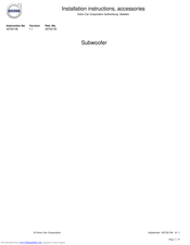 Volvo 30752135 Installation Instructions Manual