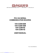 Access 104i-COM-8SM User Manual