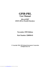 National Instruments GPIB-PRL User Manual