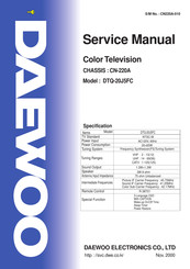 DAEWOO ELECTRONICS DTQ-20J5FC Service Manual