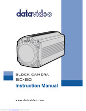 Datavideo BC 80 Instruction Manual