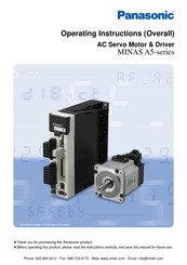 Panasonic Minas A5 Series Operating Instructions Manual Pdf Download Manualslib