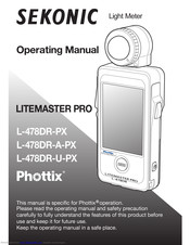 Sekonic LITEMASTER PRO L-478DR-A-PX Operating Manual
