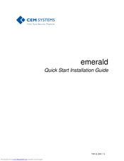 CEM Systems emerald TS200 Quick Start Installation Manual
