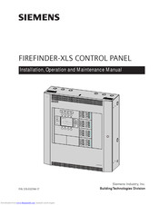 Siemens FIREFINDER-XLS Installation, Operation And Maintenance Manual