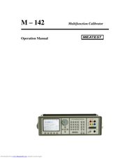 MEATEST M-142 Operation Manuals