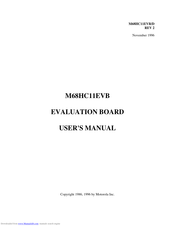 Motorola M68HC11EVB User Manual