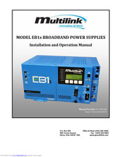 Multilink EB1s Installation And Operation Manual