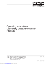 Miele Professional PG 8583 Operating Instructions Manual