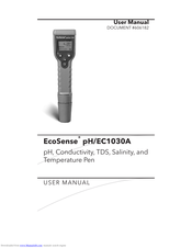 YSI EcoSense pH/EC1030A User Manual