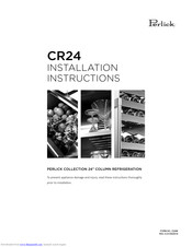 Perlick CR24 Installation Instructions Manual