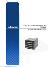 Adaptec 335SAS Quick Installation Manual