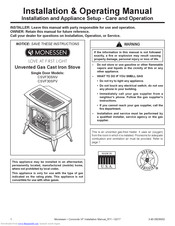 Monessen Hearth Double Door VFCS30DNV Installation & Operating Manual