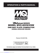 MQ Multiquip Mikasa MVC-80VHW Operations & Parts Manual