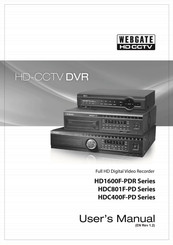 WebGate HDC801F-PD Series User Manual