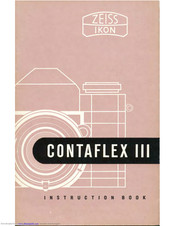 ZEISS IKON CONTAFLEX III Instruction Book