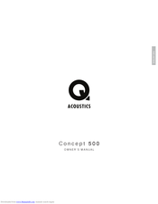 Q Acoustics Concept 500 Owner's Manual