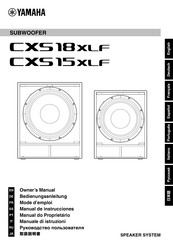 Yamaha CXS18XLF Owner's Manual