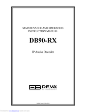 DEVA Broadcast DB90-RX Maintenance And Operation Instruction Manual