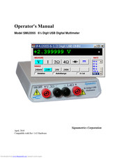 Signametrics Corporation SMU2055 Operator's Manual