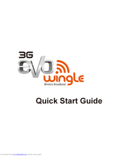 Huawei 3G EVO WINGLE Quick Start Manual