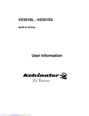 Kelvinator KE601BL User Information