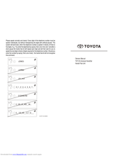 Toyota THF 30 Owner's Manual